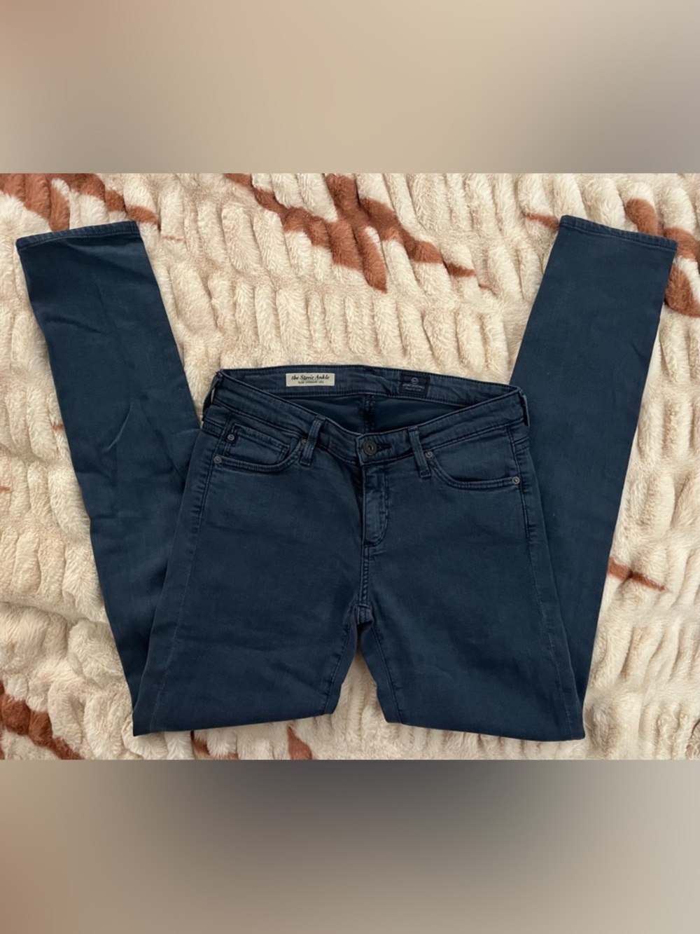 AG Adriano Goldschmied Anthropologie Stevie Ankle Jean Navy 25